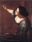 Allegory Canvas Paintings - Self-Portrait as the Allegory of Painting
